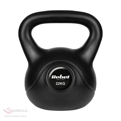 Kettlebell bitumiczny 22 kg REBEL ACTIVE