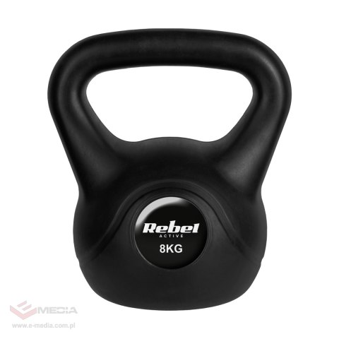 Kettlebell bitumiczny 8 kg REBEL ACTIVE