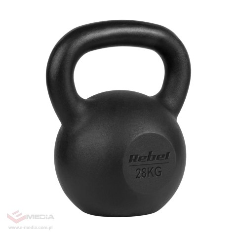 Kettlebell żeliwny 28kg, REBEL ACTIVE