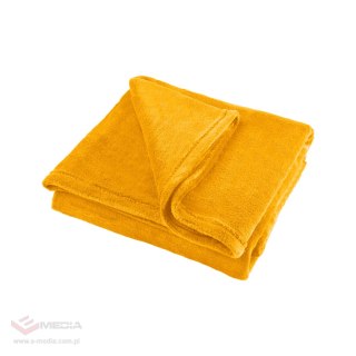 Koc polarowy 150x200 cm TEESA - żółty