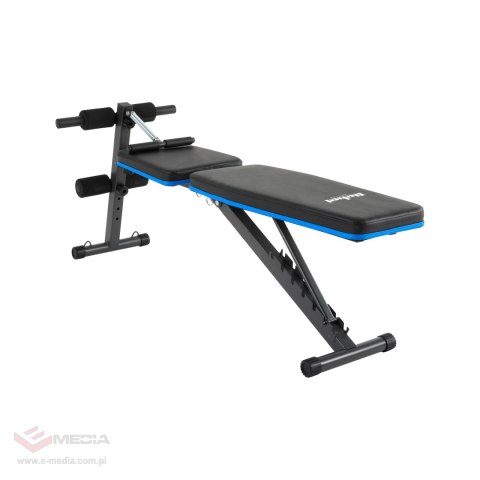 Ławka treningowa skośna z blokadą nóg i gumami , REBEL ACTIVE