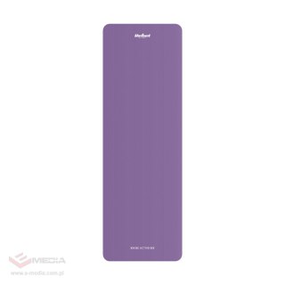Mata gimnastyczna do ćwiczeń joga, pilates, fitness, 183x61cm, grubość 1.5cm, materiał NBR, fioletowa, REBEL ACTIVE