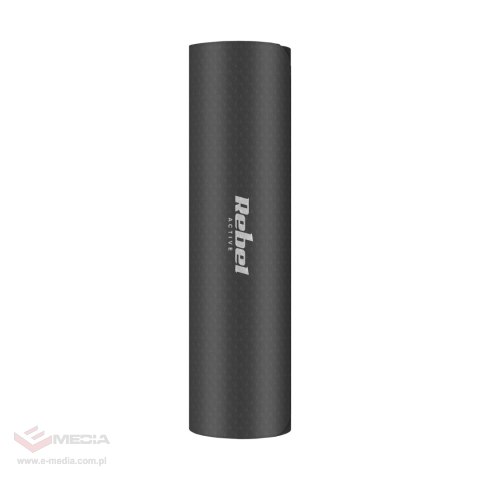 Mata gimnastyczna do ćwiczeń joga, pilates, fitness, 183x61cm, grubość 6mm, materiał TPE, czarna, REBEL ACTIVE