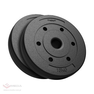 Obciążenie bitumiczne olimpijskie zestaw 2x15kg, otwór 51mm , REBEL ACTIVE