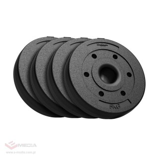 Obciążenie bitumiczne olimpijskie zestaw 4x5kg, otwór 51mm , REBEL ACTIVE