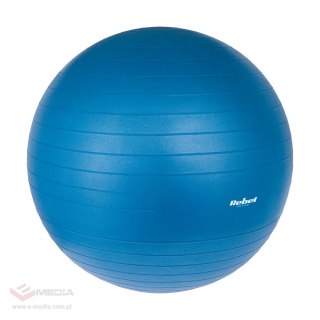 Piłka gimnastyczna rehabilitacyjna 65cm z pompką ręczną, kolor niebieski , REBEL ACTIVE