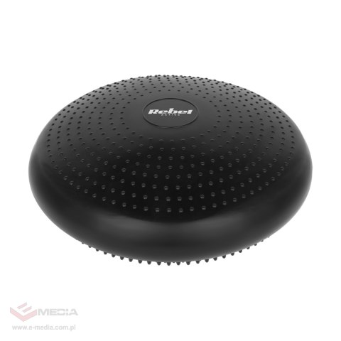 Poduszka sensoryczna rehabilitacyjna 33cm + pompka , kolor czarny, REBEL ACTIVE