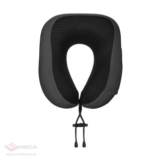 Poduszka turystyczna - podróżna z pianki MEMORY, REBEL ACTIVE , kolor czarny