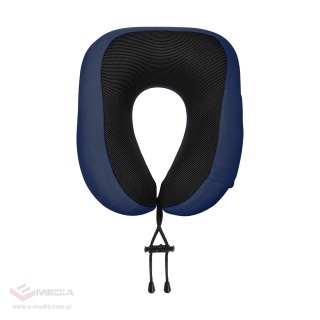 Poduszka turystyczna - podróżna z pianki MEMORY, REBEL ACTIVE , kolor niebieski