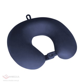 Poduszka turystyczna - podróżna z pianki MEMORY, REBEL ACTIVE , kolor niebieski