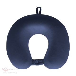 Poduszka turystyczna - podróżna z pianki MEMORY, REBEL ACTIVE , kolor niebieski
