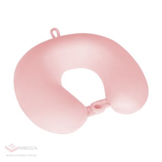 Poduszka turystyczna - podróżna z pianki MEMORY, REBEL ACTIVE , kolor różowy