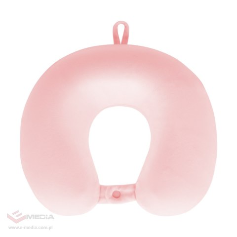 Poduszka turystyczna - podróżna z pianki MEMORY, REBEL ACTIVE , kolor różowy