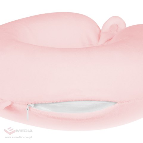 Poduszka turystyczna - podróżna z pianki MEMORY, REBEL ACTIVE , kolor różowy