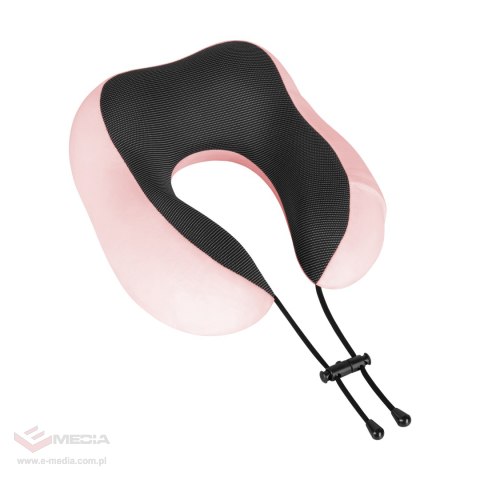 Poduszka turystyczna - podróżna z pianki MEMORY, REBEL ACTIVE , kolor różowy