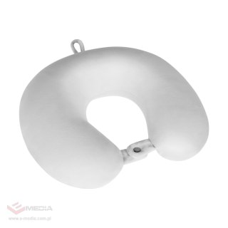 Poduszka turystyczna - podróżna z pianki MEMORY, REBEL ACTIVE , kolor szary