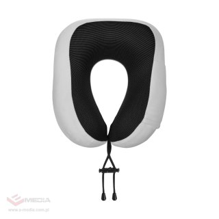 Poduszka turystyczna - podróżna z pianki MEMORY, REBEL ACTIVE , kolor szary