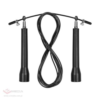 Skakanka bokserska plastikowa z metalowym łożyskiem 300cm regulowana, REBEL ACTIVE