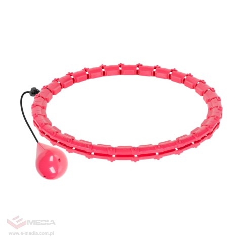 Smart Hula Hop odchudzające koło z wypustkami i obciążeniem 50cm, różowe, REBEL ACTIVE