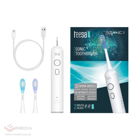 Soniczna szczoteczka do zębów Teesa Sonic Elite biała