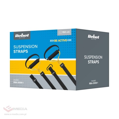 Taśmy treningowe TRX P3-1 , pasy do ćwiczeń, REBEL ACTIVE