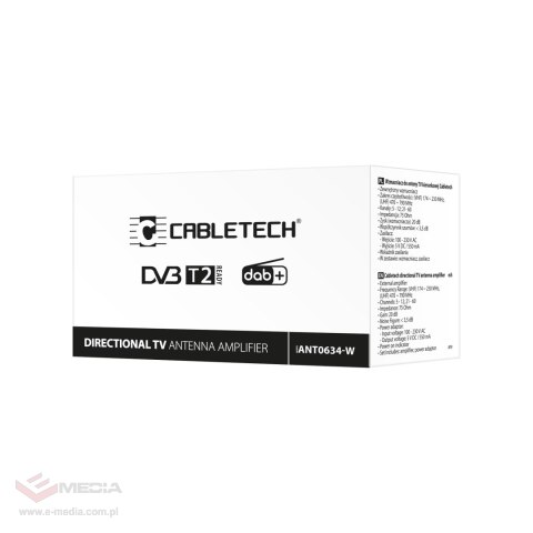 Wzmacniacz i zasilacz do anteny TV kierunkowej Cabletech