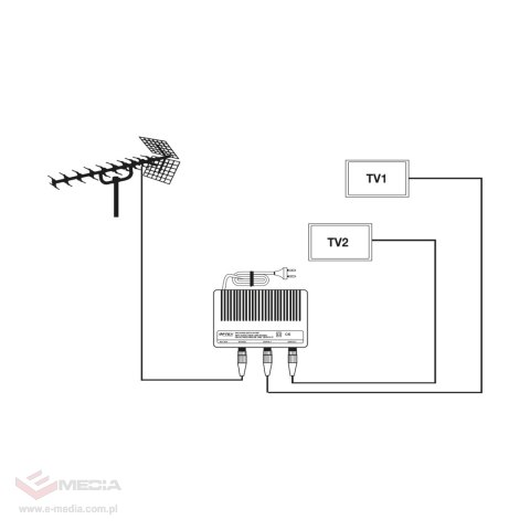 Wzmacniacz sygnału antenowego 20dB