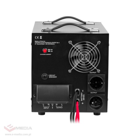 Zasilacz awaryjny KEMOT PROsinus-3500/48 przetwornica z czystym przebiegiem sinusoidalnym i funkcją ładowania 48V 230V 3500VA/24