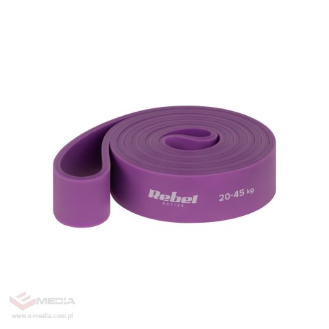 Zestaw gum do ćwiczeń lateksowy - Power Band PLs-2, 4-45 kg, 4 gumy, REBEL ACTIVE