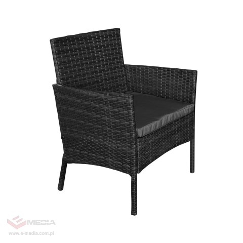 Zestaw mebli ogrodowych TEESA ROSE czarny