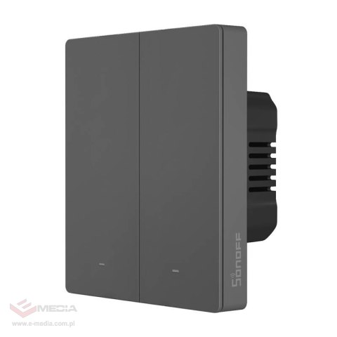 Włącznik światła SONOFF M5-2C-80 Wi-Fi 2-kanałowy (grafitowy)