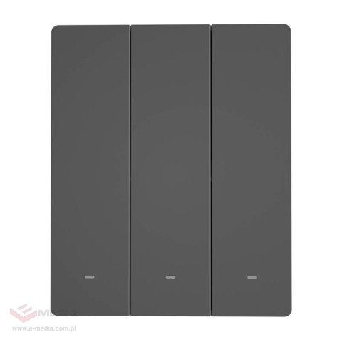 Inteligentny przełącznik ścienny WiFi SONOFF M5-3C-80 (3-kanałowy, do ramki, grafitowy)