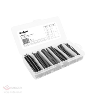 Zestaw rurek termokurczliwych 10 cm. czarne, 6 średnic- 170 szt.