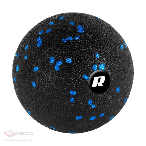 Zestaw wałek do masażu, roller, piłka, duoball , 3 elementy, kolor czarno-niebieski, materiał EPP, REBEL ACTIVE