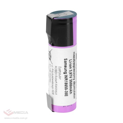 Akumulator Samsung 18650 3500mAh 3,7V INR18650-35E-FT z blaszkami