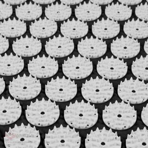 Mata zdrowotna z kolcami do akupresury z poduszką, 130x50cm, XXL, szare kolce, Rebel Active