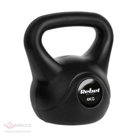 Kettlebell bitumiczny 4 kg REBEL ACTIVE