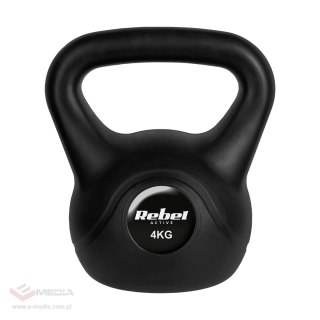 Kettlebell bitumiczny 4 kg REBEL ACTIVE