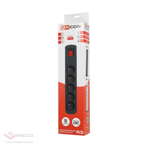 Listwa zasilająca R-5 3m czarny Armac