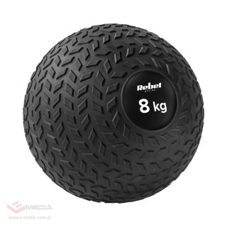 Mała piłka lekarska do ćwiczeń rehabilitacyjna Slam Ball 23cm 8kg, REBEL ACTIVE