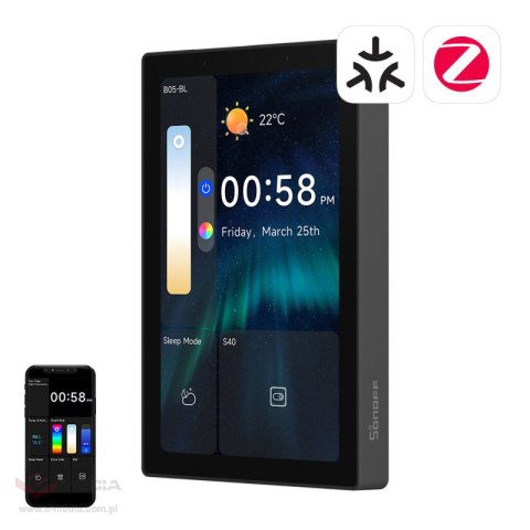 Panel sterowania WiFi/Bluetooth/ZigBee Matter SONOFF NSPanel Pro 120 (czarny)