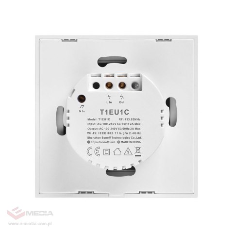 Dotykowy włącznik światła WiFi + RF 433 Sonoff T1 EU TX (3-kanałowy)