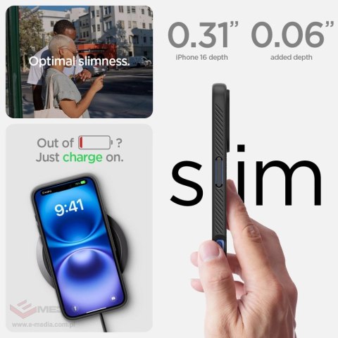 Etui Spigen Liquid Air na iPhone 16 - czarne