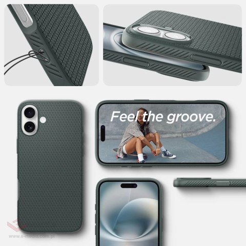 Etui Spigen Liquid Air na iPhone 16 - zielone