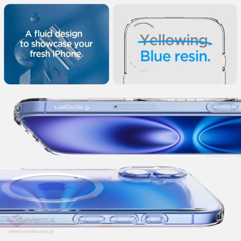 Etui Spigen Liquid Crystal Mag z MagSafe na iPhone 16 Plus - przezroczyste