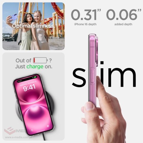 Etui Spigen Liquid Crystal Mag z MagSafe na iPhone 16 Plus - przezroczyste