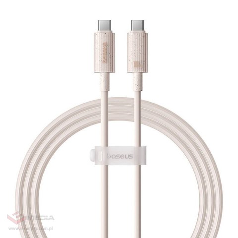Kabel szybko ładujący Baseus USB-C do USB-C Habitat Series 100W, 1m (różowy)