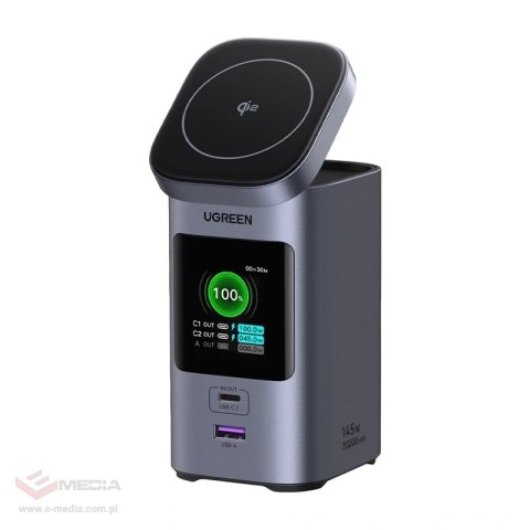 Ładowarka indukcyjna 2w1 / Powerbank Ugreen Nexode 20000mAh, 145W, Qi2, 2x USB-C, USB