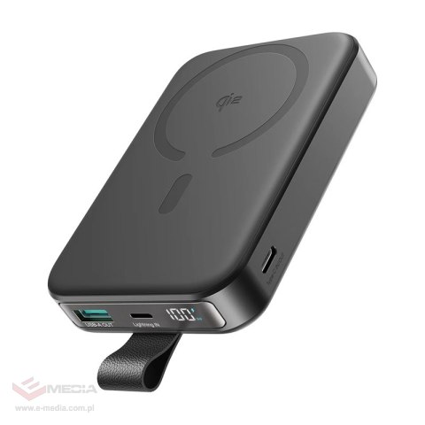 Magnetyczny bezprzewodowy power bank Joyroom JR-PBM11 22.5W z podstawką (czarny)