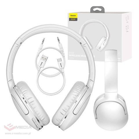 Słuchawki Bluetooth 5.0 Baseus Encok D02 Pro (białe)